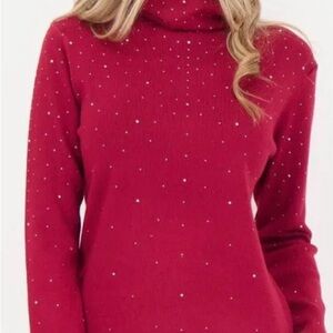 Crewneck Sweater with rhinestones size small